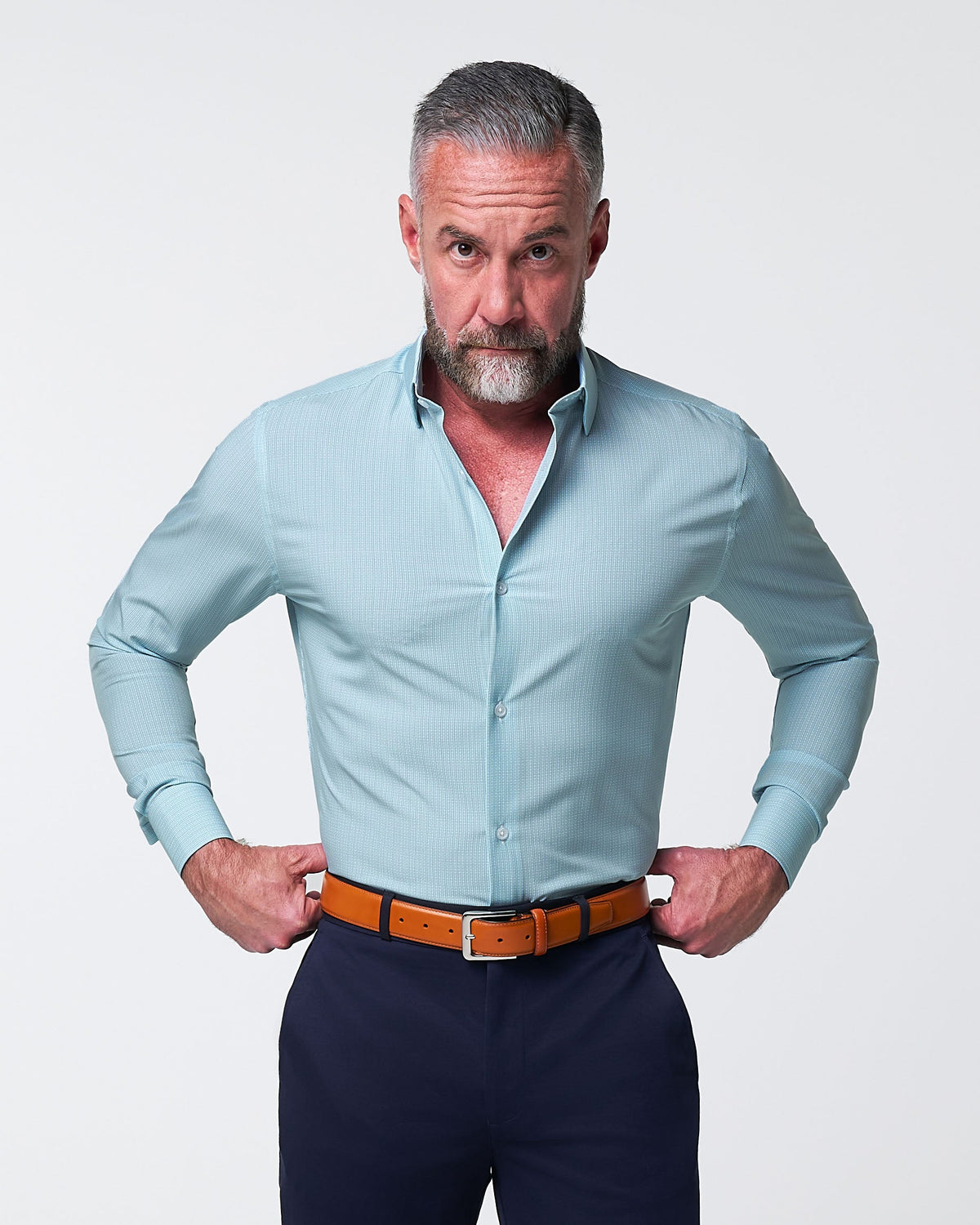 State & Liberty - "The Atlas" Mint, Blue & White Mini Check