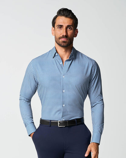 State & Liberty - "The Brooklyn" Navy & Light Blue Gingham