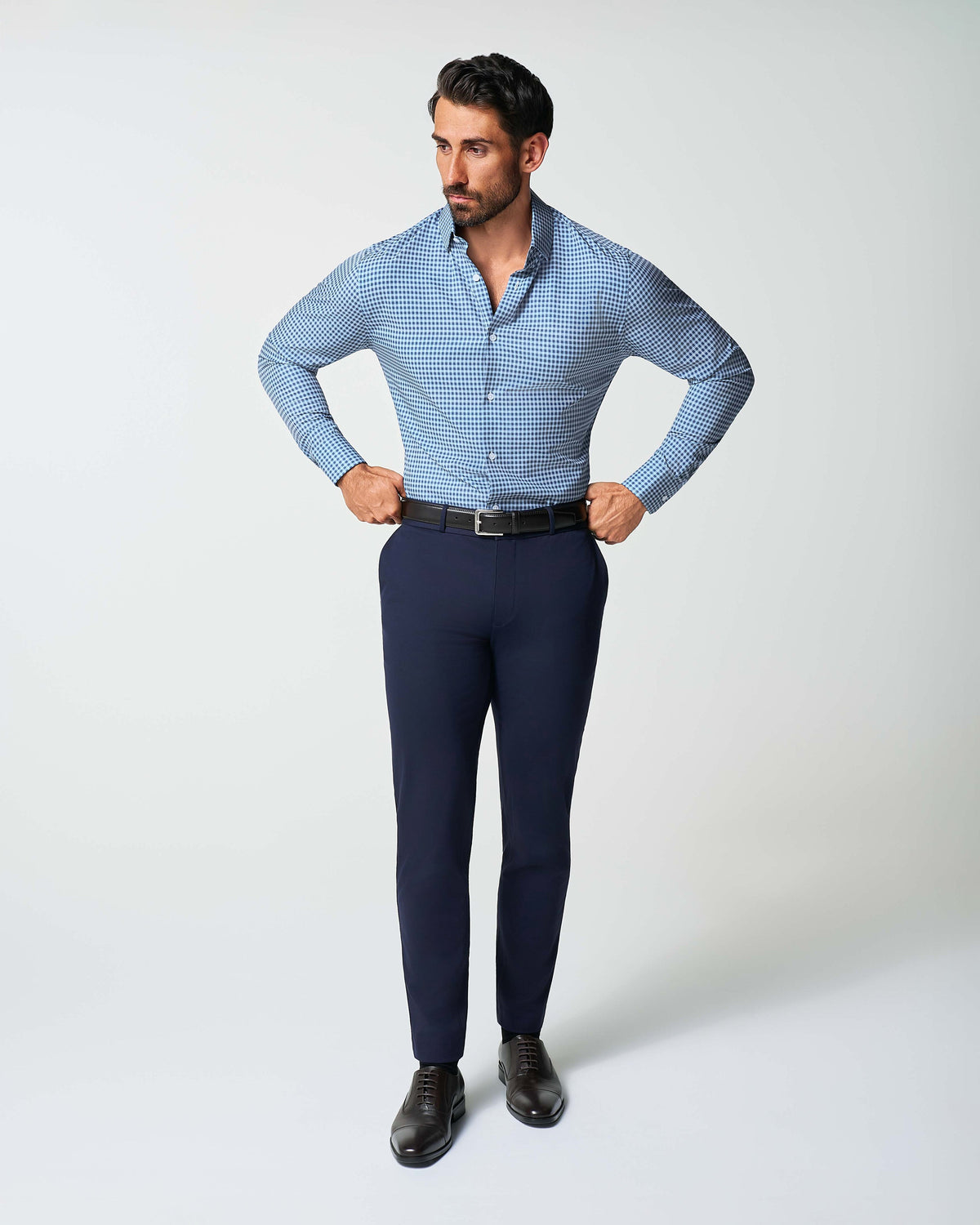 State & Liberty - "The Brooklyn" Navy & Light Blue Gingham