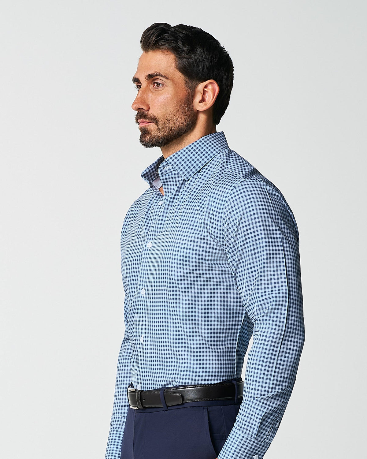 State & Liberty - "The Brooklyn" Navy & Light Blue Gingham
