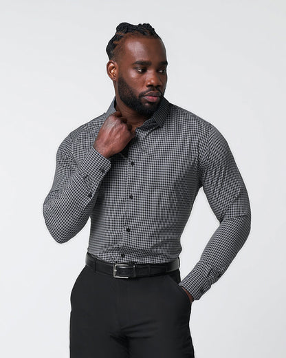 State & Liberty - "The Bryson" Dark Grey and Black Gingham