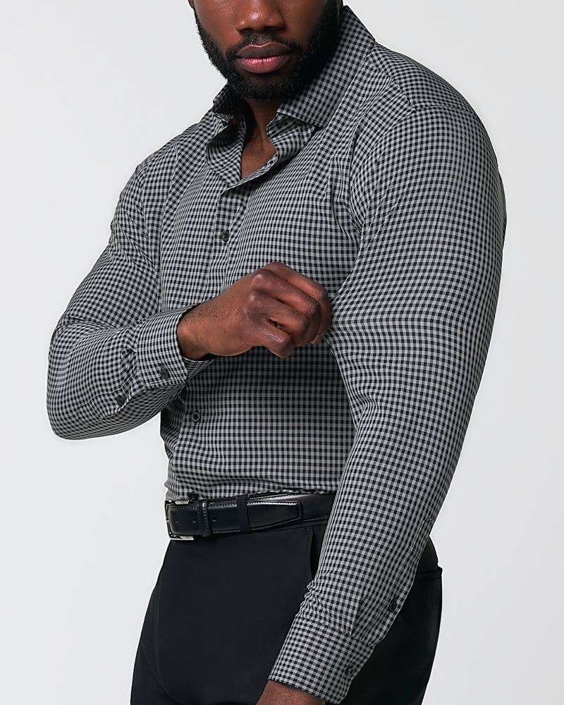 State & Liberty - "The Bryson" Dark Grey and Black Gingham