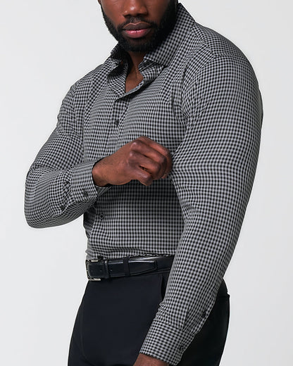 State & Liberty - "The Bryson" Dark Grey and Black Gingham