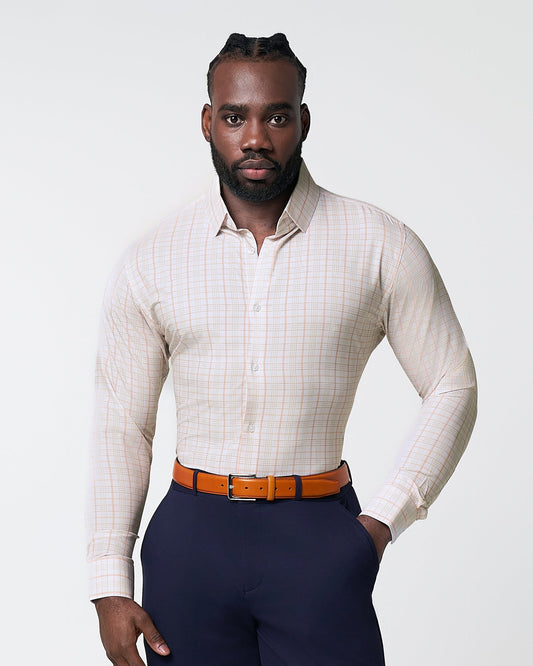 State & Liberty - "The Carl" Orange, Yellow, & White Plaid