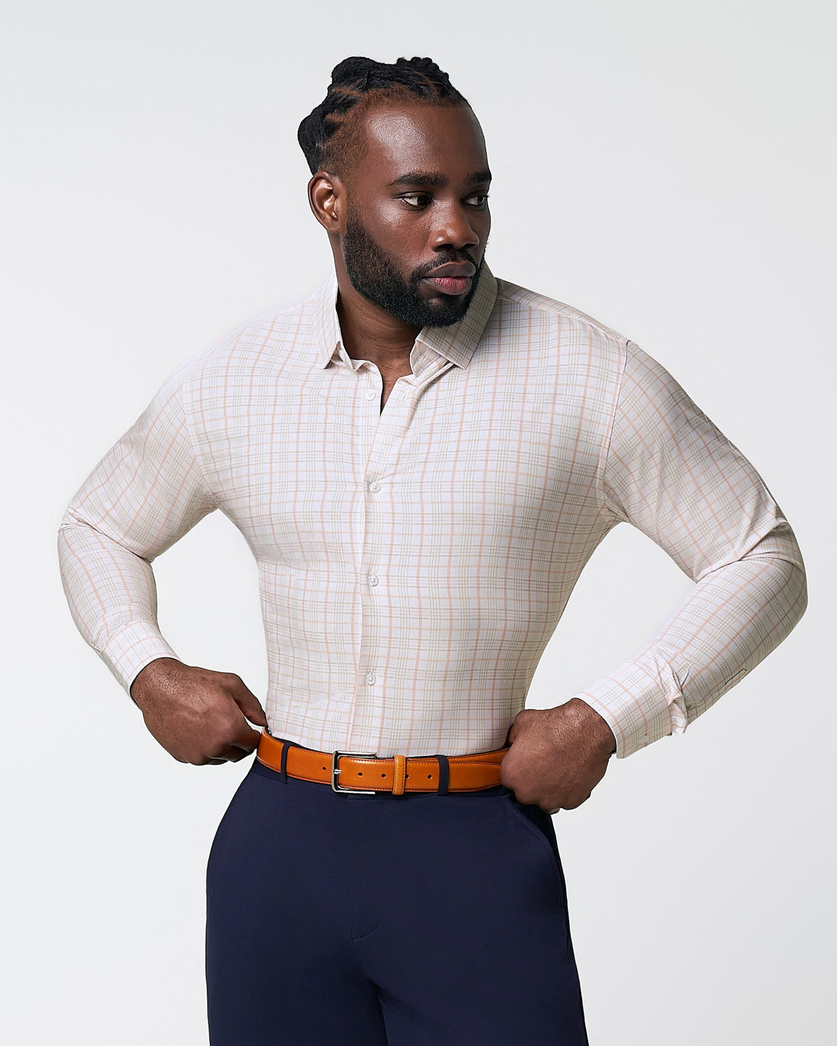 State & Liberty - "The Carl" Orange, Yellow, & White Plaid