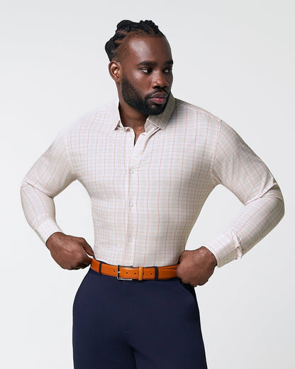 State & Liberty - "The Carl" Orange, Yellow, & White Plaid