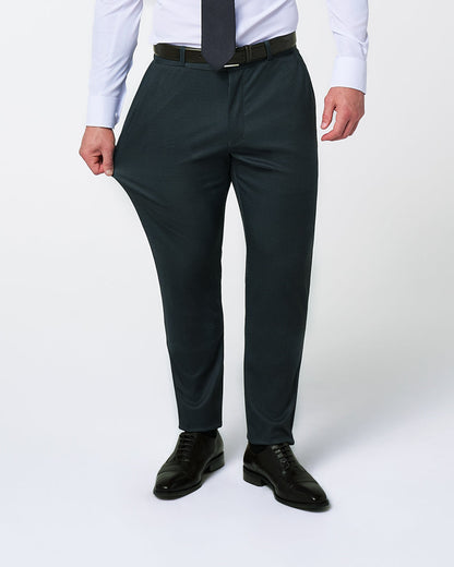 State & Liberty - Athletic Fit Stretch Suit - Navy and Light Blue Microcheck