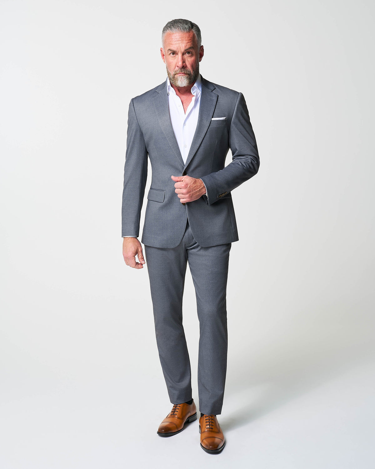 State & Liberty - Athletic Fit Stretch Suit - Textured Cobalt