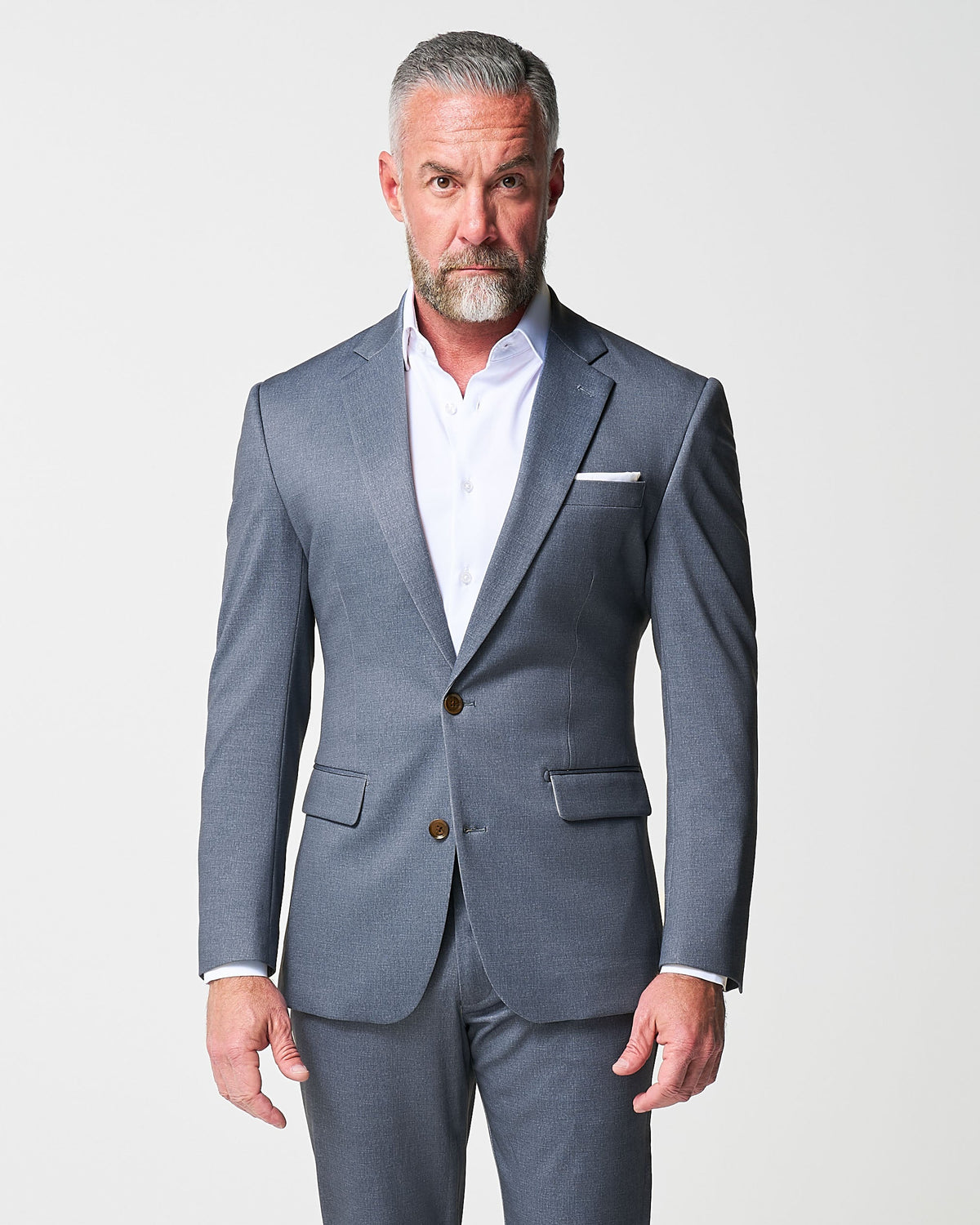 State & Liberty - Athletic Fit Stretch Suit - Textured Cobalt