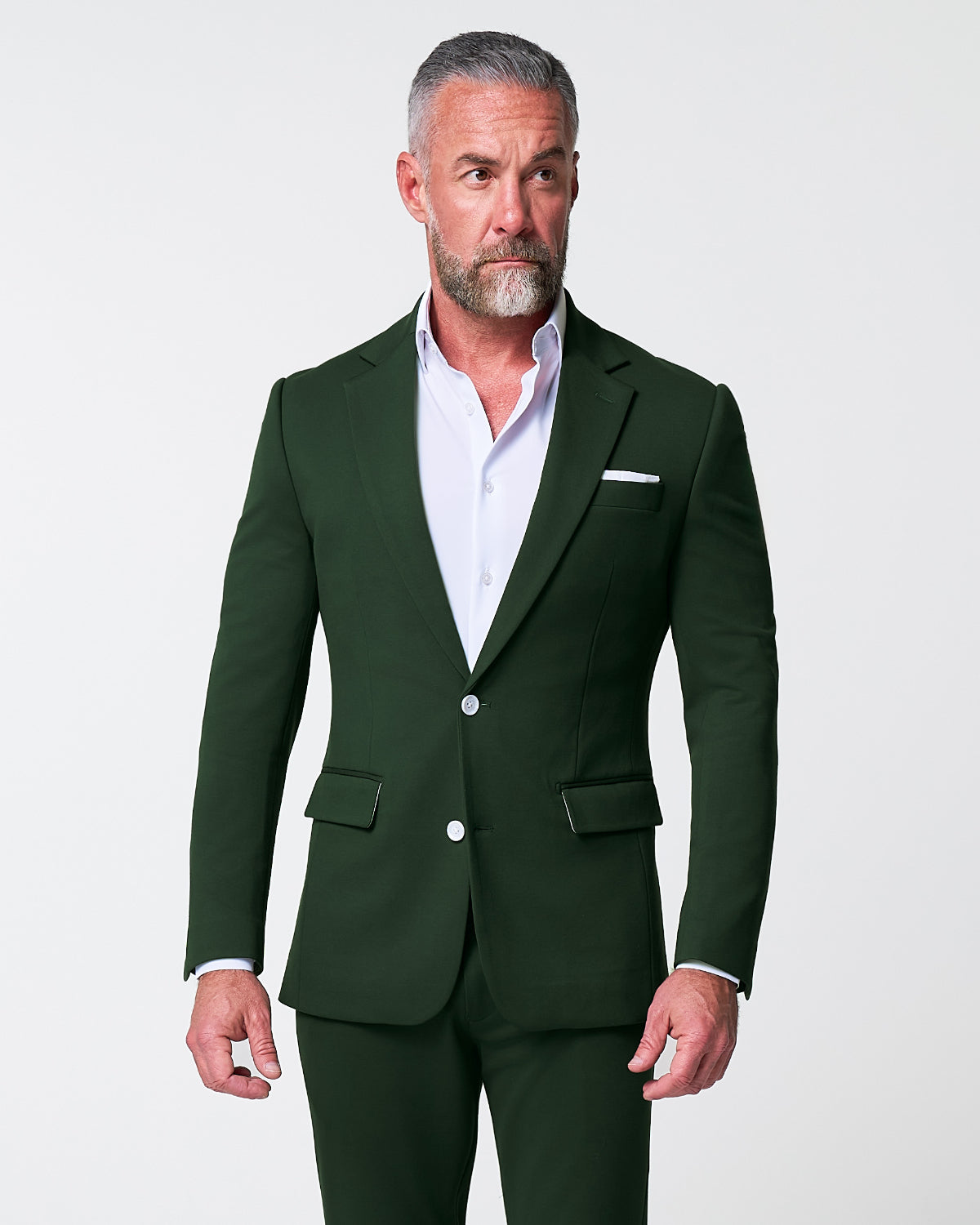State & Liberty - Athletic Fit Stretch Suit - Solid Pine
