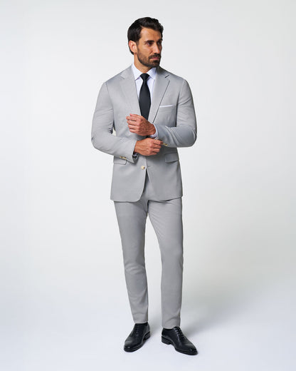 State & Liberty - Athletic Fit Stretch Suit - Solid Light Grey