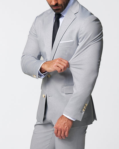 State & Liberty - Athletic Fit Stretch Suit - Solid Light Grey