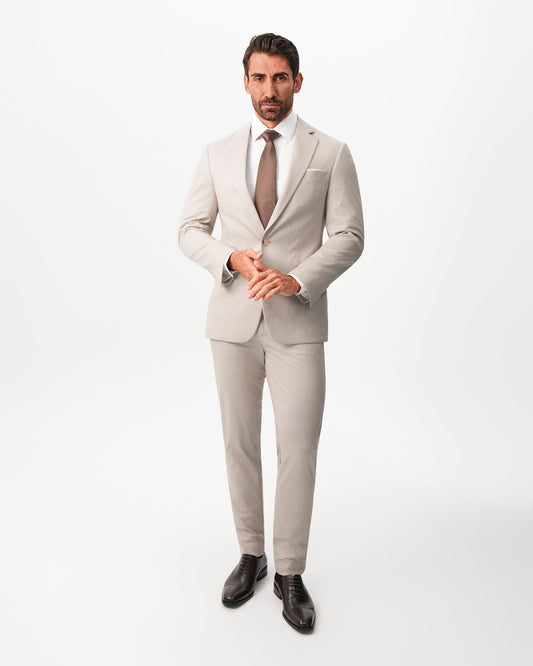 State & Liberty - Athletic Fit Stretch Suit - Solid Tan