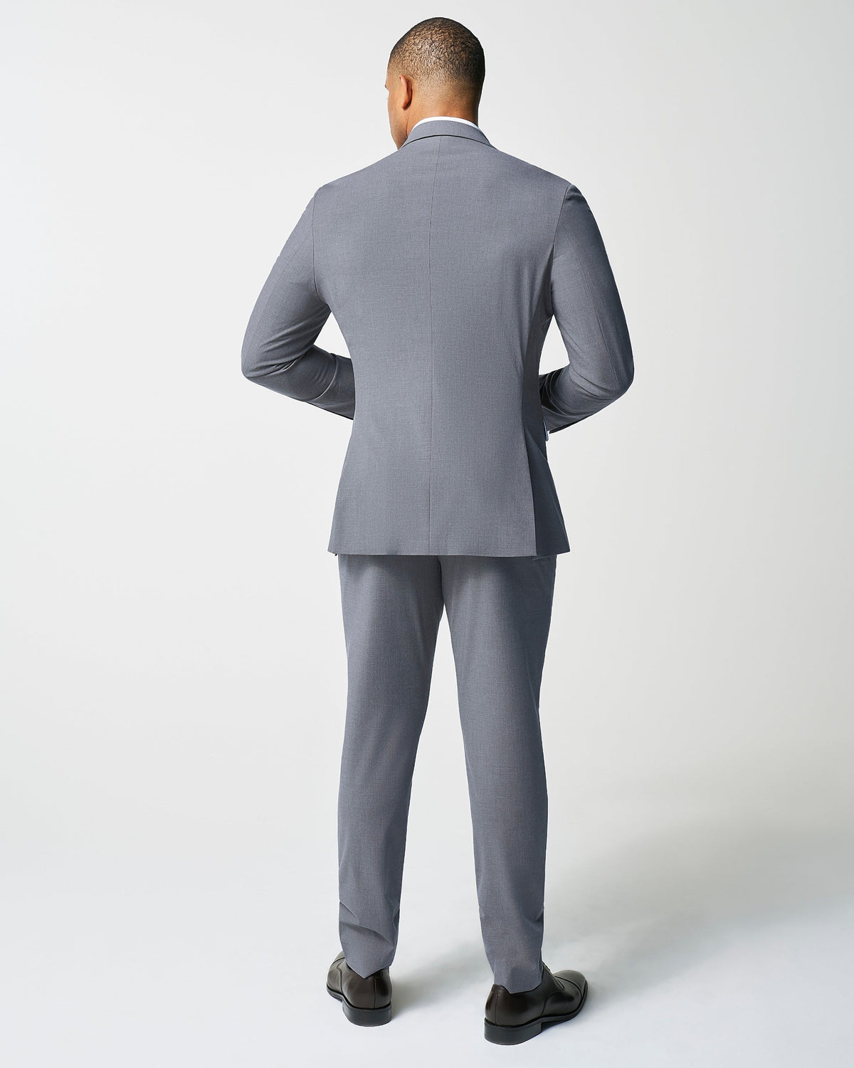 State & Liberty - Athletic Fit Stretch Suit - Lightweight Heathered Smoked Grey