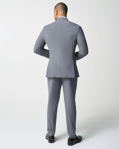 State & Liberty - Athletic Fit Stretch Suit - Lightweight Heathered Smoked Grey