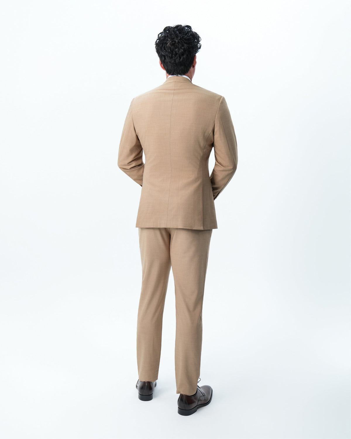 State & Liberty - Athletic Fit Stretch Suit - Heathered Sand