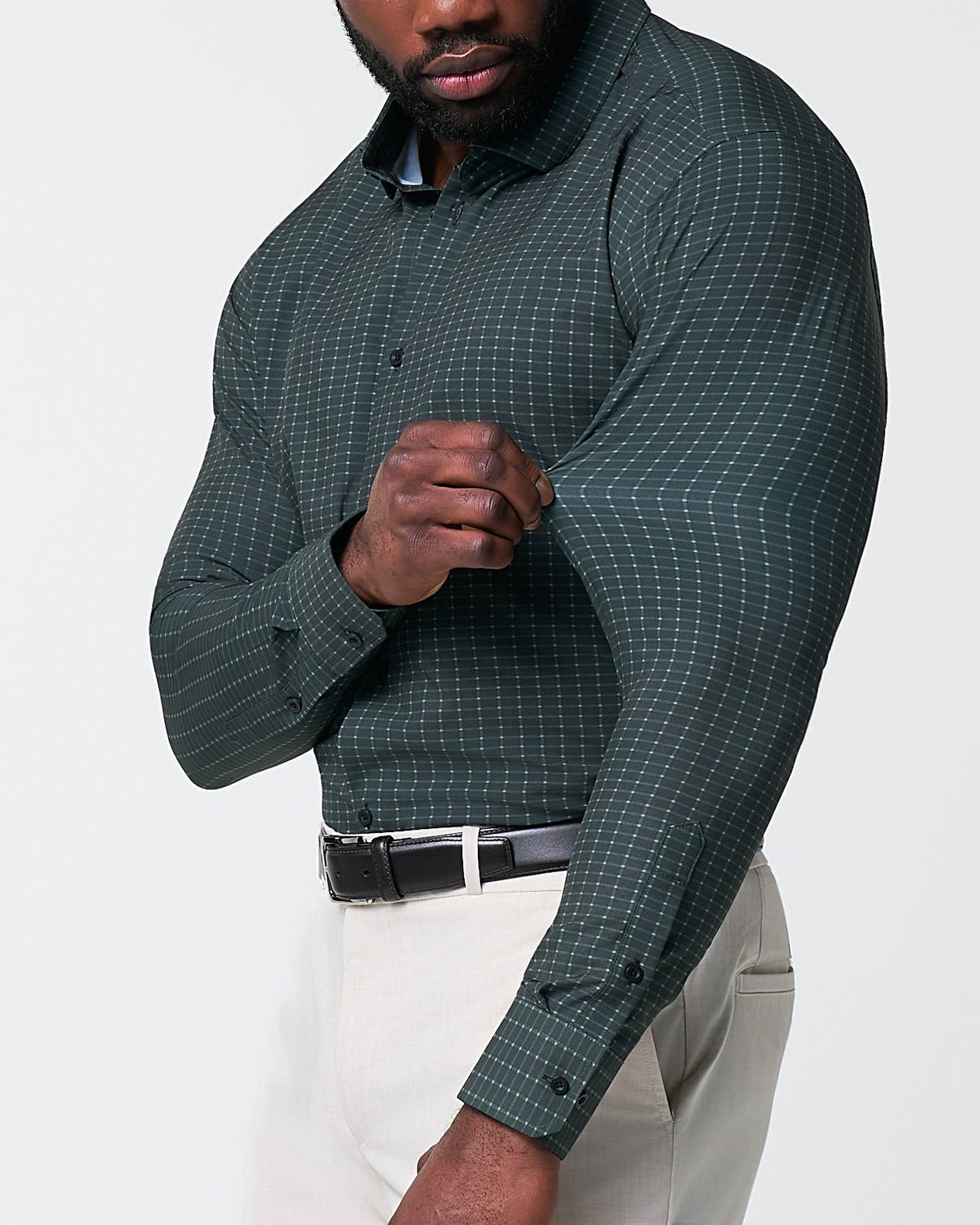 State & Liberty - "The Colby" Dark Green & Mint Windowpane