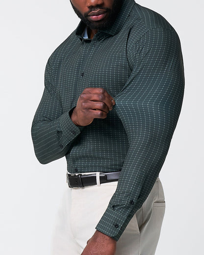State & Liberty - "The Colby" Dark Green & Mint Windowpane