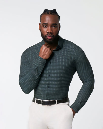 State & Liberty - "The Colby" Dark Green & Mint Windowpane
