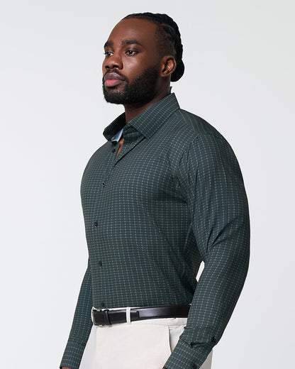 State & Liberty - "The Colby" Dark Green & Mint Windowpane
