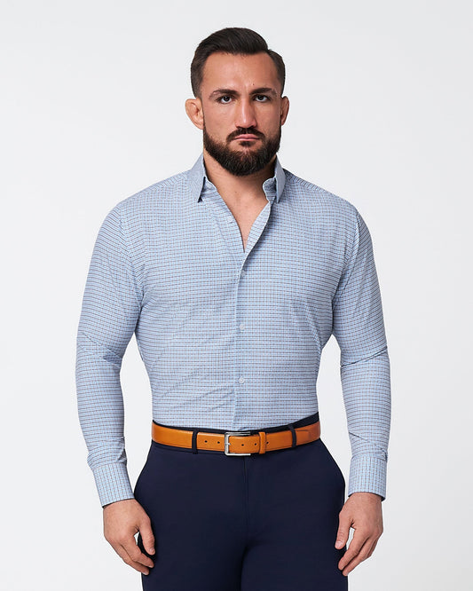 State & Liberty - "The Dalton" Purple & Light Blue Windowpane