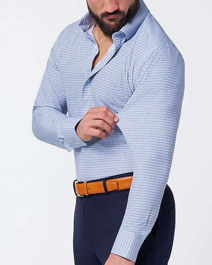 State & Liberty - "The Dalton" Purple & Light Blue Windowpane