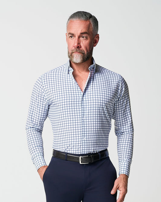 State & Liberty - "The Elias" Light Navy Windowpane