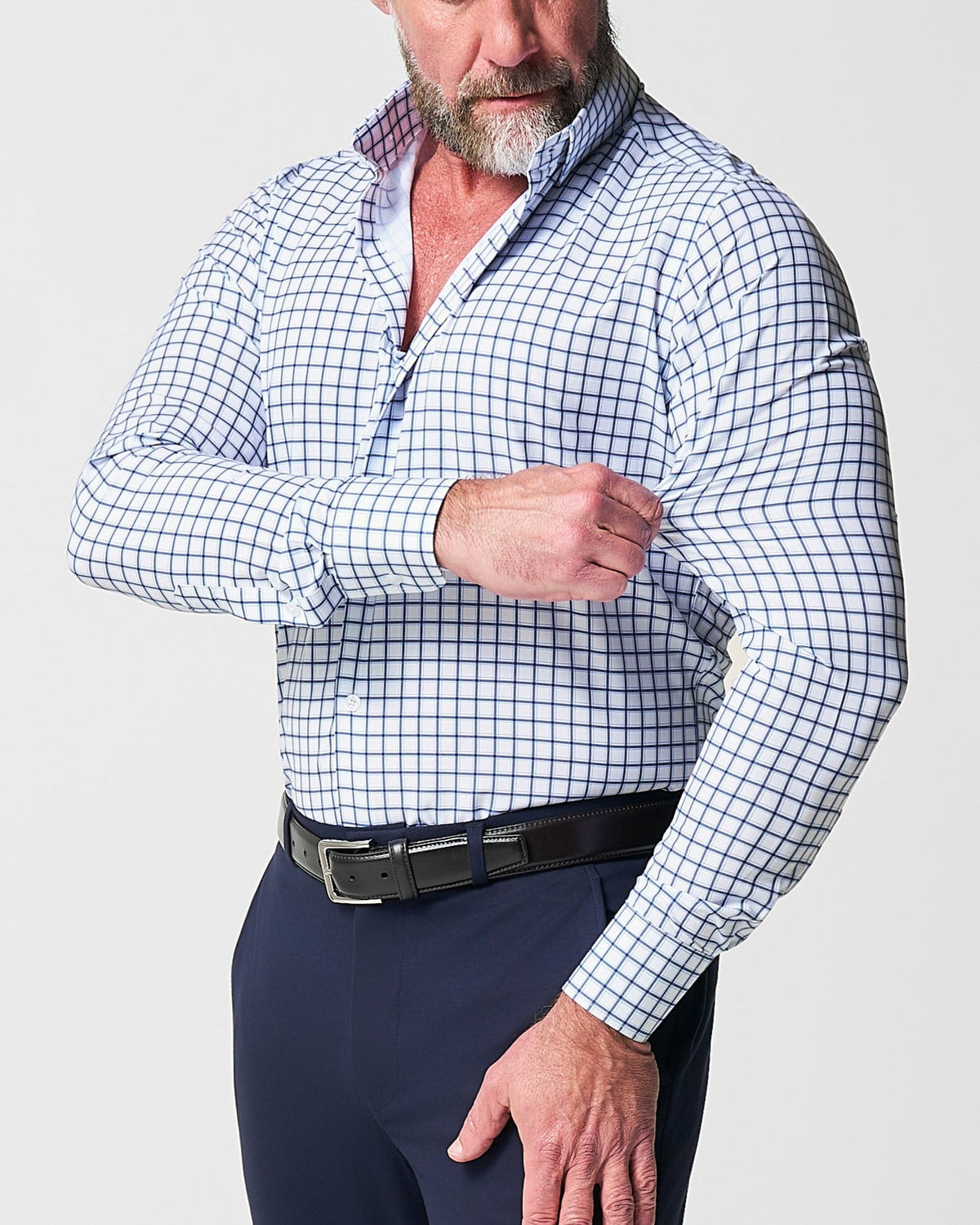 State & Liberty - "The Elias" Light Navy Windowpane