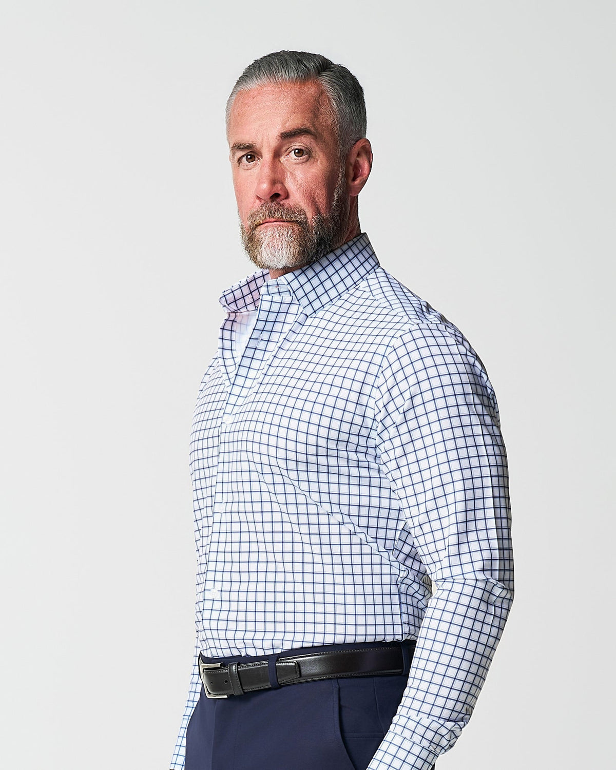State & Liberty - "The Elias" Light Navy Windowpane