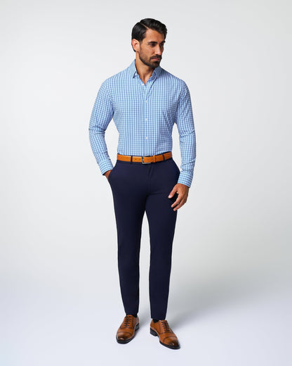 State & Liberty - "The Emmett" Light Blue, White & Navy Mid Check
