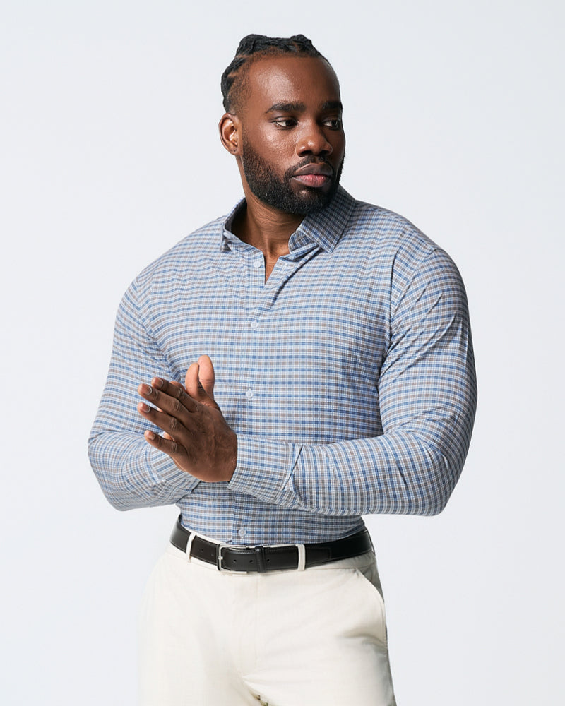 State & Liberty - "The Fitz" Brown & Navy Plaid