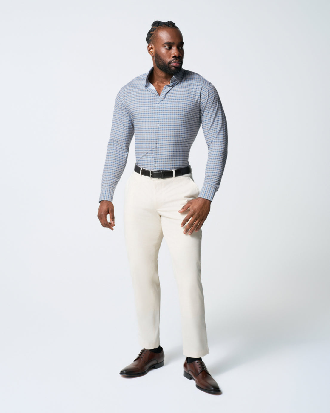 State & Liberty - "The Fitz" Brown & Navy Plaid
