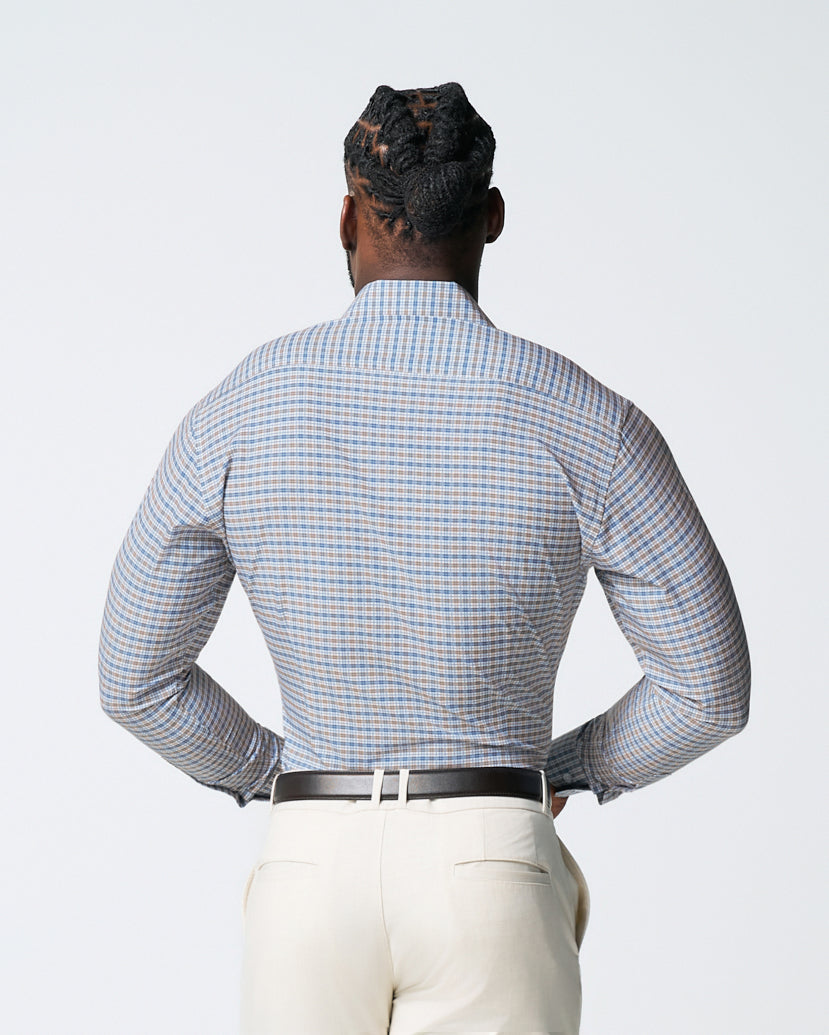 State & Liberty - "The Fitz" Brown & Navy Plaid