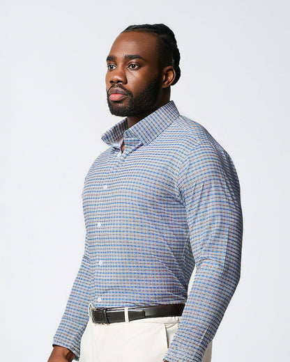 State & Liberty - "The Fitz" Brown & Navy Plaid