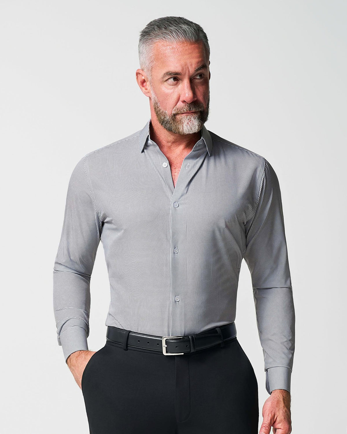 State & Liberty - "The Harris" Grey Roped Windowpane