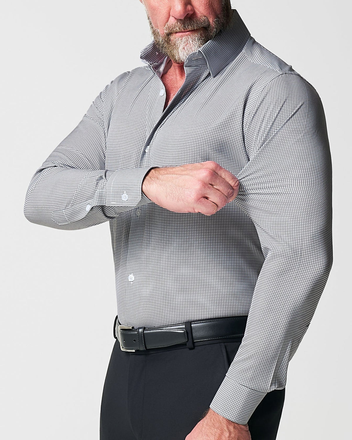 State & Liberty - "The Harris" Grey Roped Windowpane