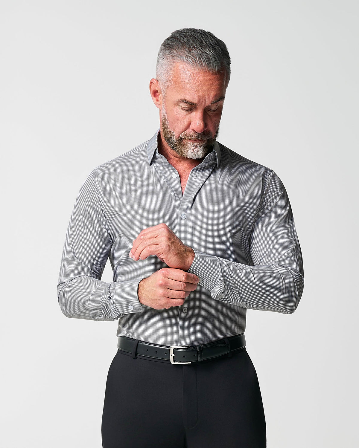 State & Liberty - "The Harris" Grey Roped Windowpane
