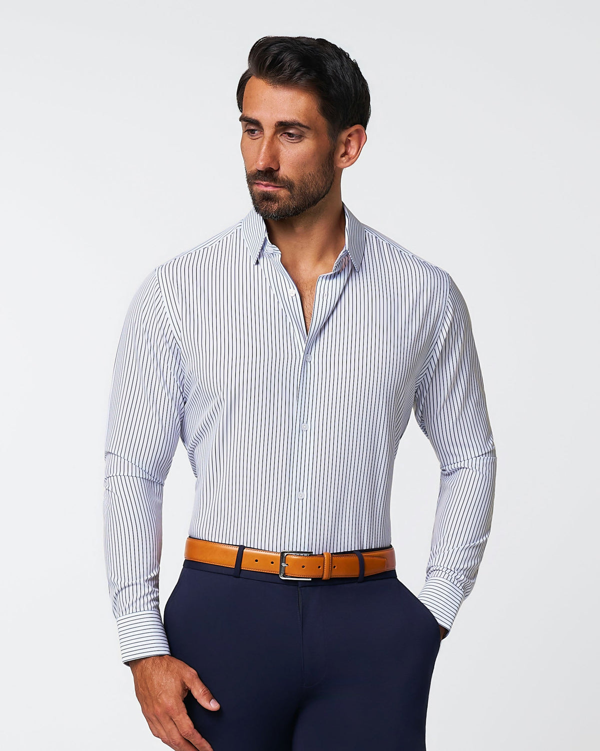State & Liberty - "The Hutton" Navy Pinstripe