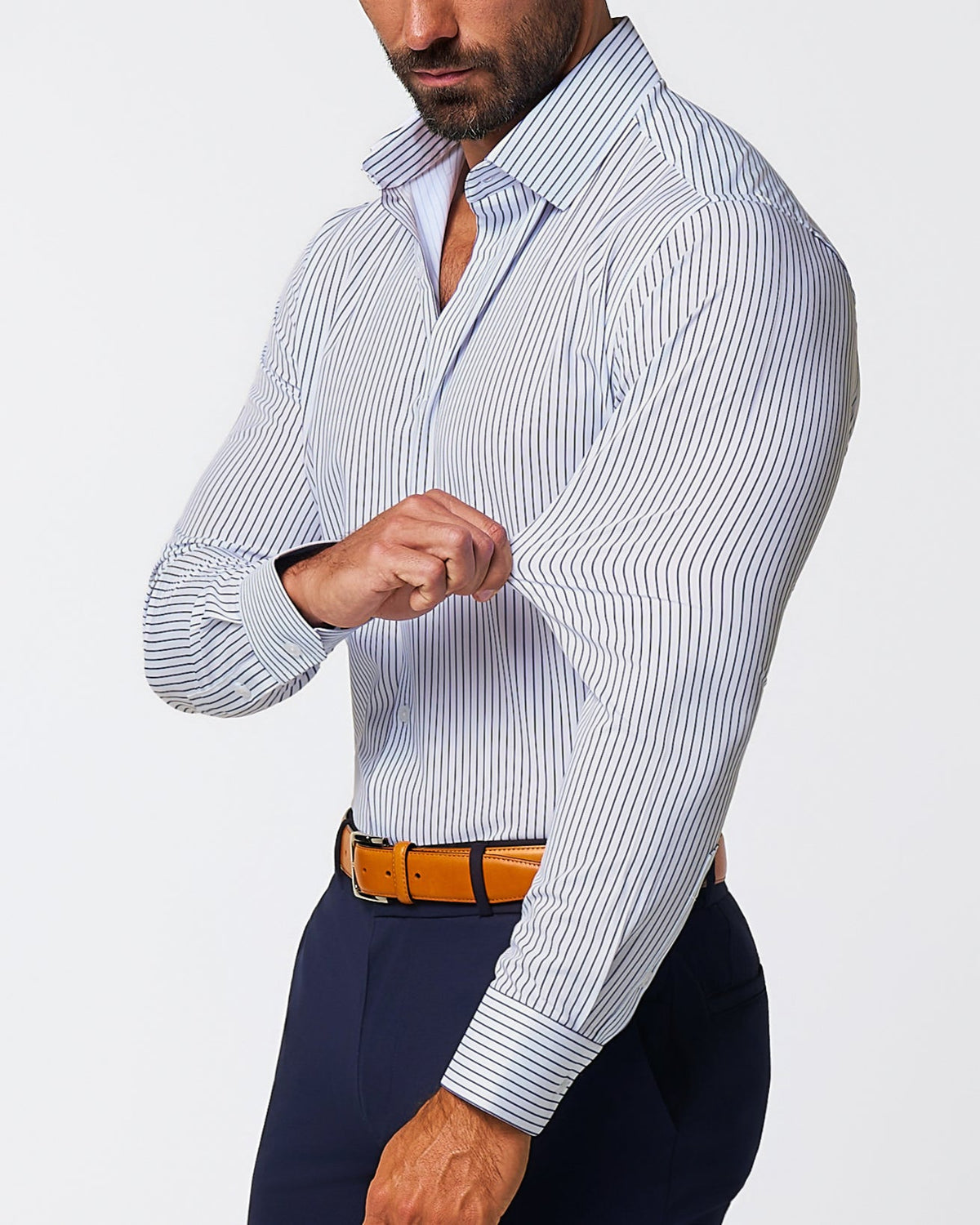State & Liberty - "The Hutton" Navy Pinstripe