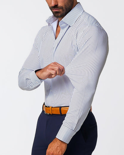 State & Liberty - "The Hutton" Navy Pinstripe