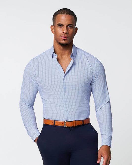 State & Liberty - "The Ivaan" Blue & Purple Double Grid