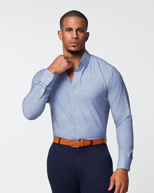 State & Liberty - "The Keystone" Pink & Navy Windowpane