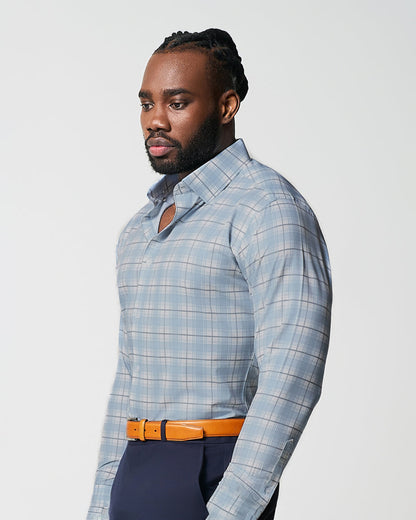 State & Liberty - "The Mello" Light Blue & Grey Multi Plaid