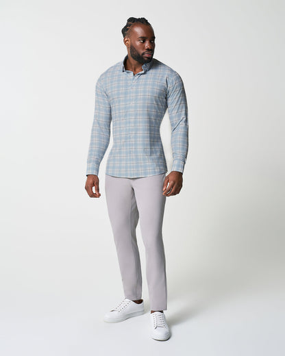 State & Liberty - "The Mello" Light Blue & Grey Multi Plaid