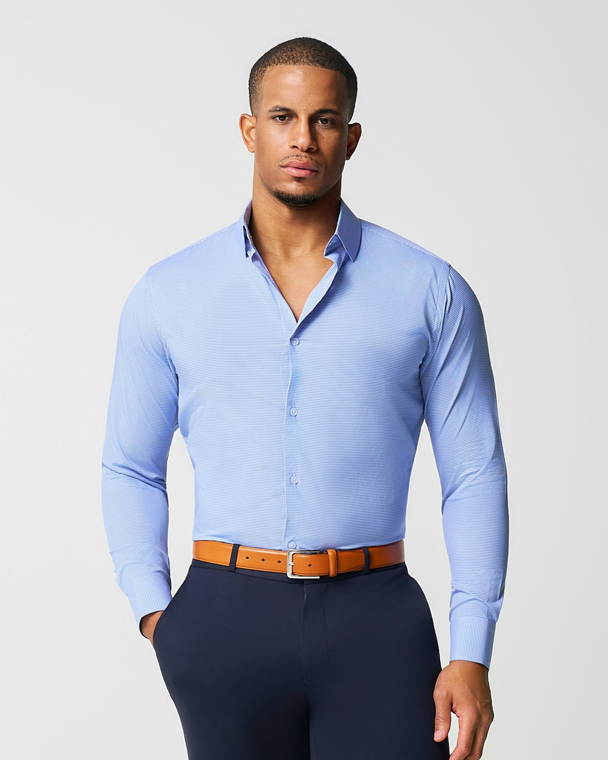State & Liberty - "The Merrill" Blue Micro Check