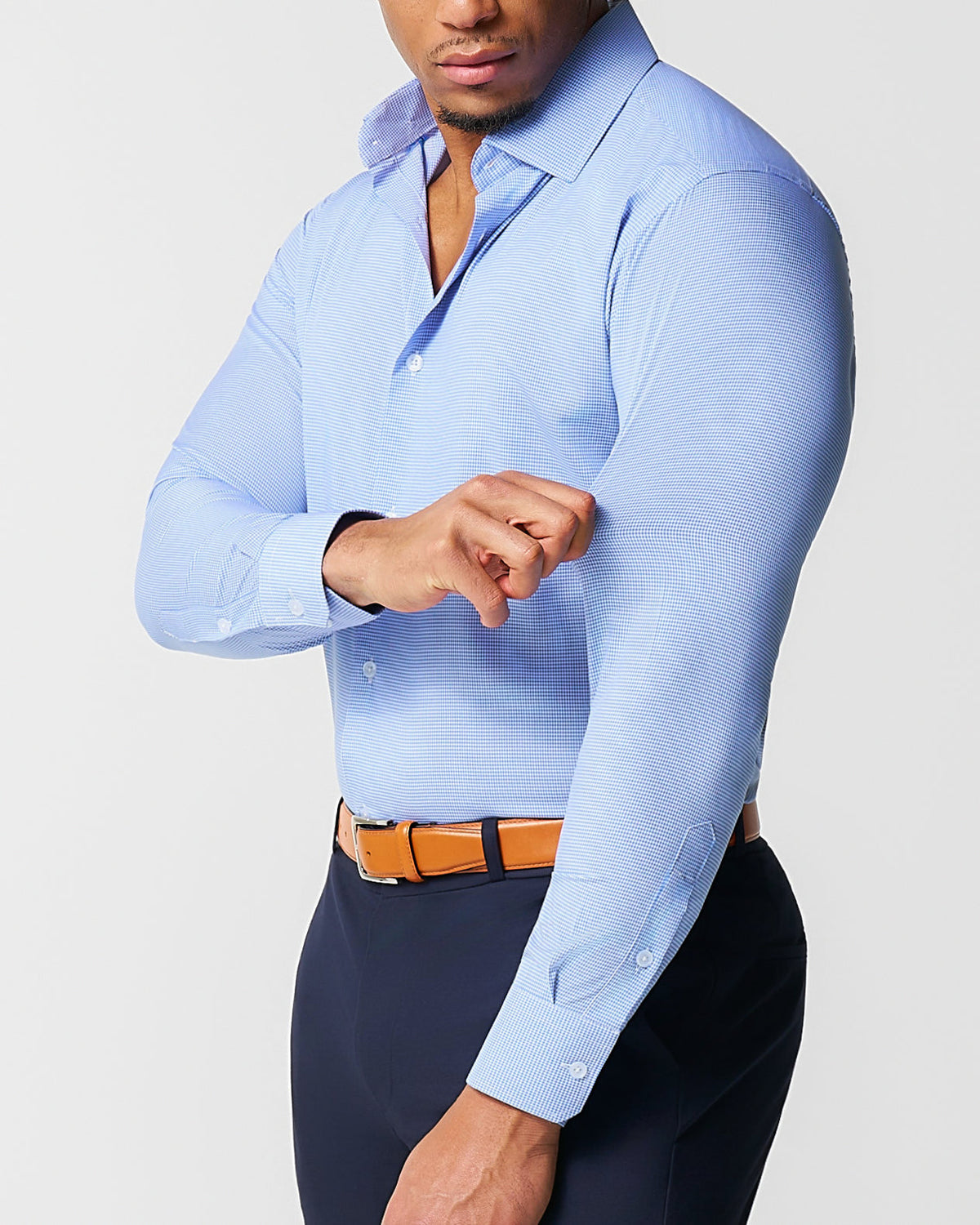 State & Liberty - "The Merrill" Blue Micro Check