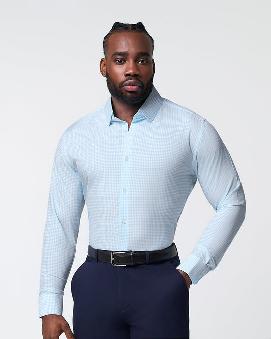 State & Liberty - "The Nash" Baby Blue Gingham