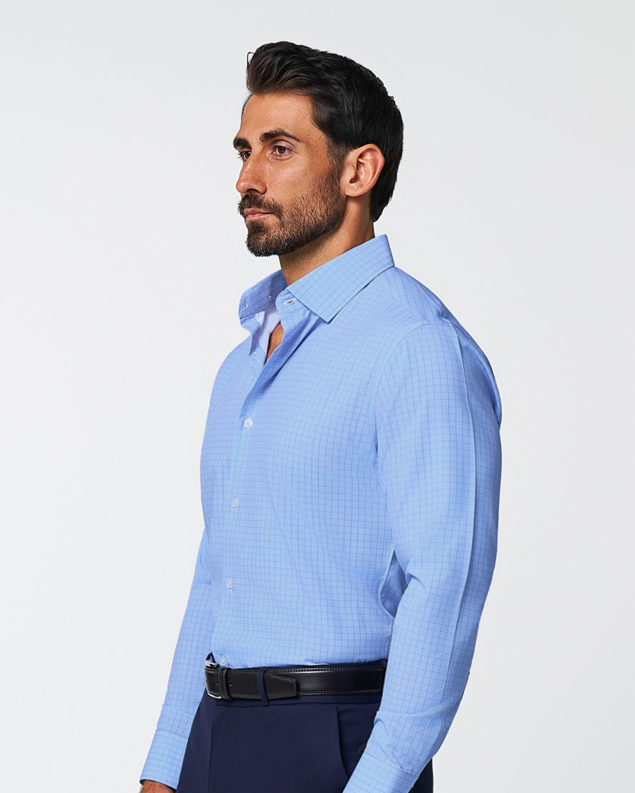 State & Liberty - "The Reynolds" Powder Blue and Navy Windowpane