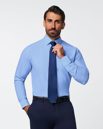 State & Liberty - "The Reynolds" Powder Blue and Navy Windowpane