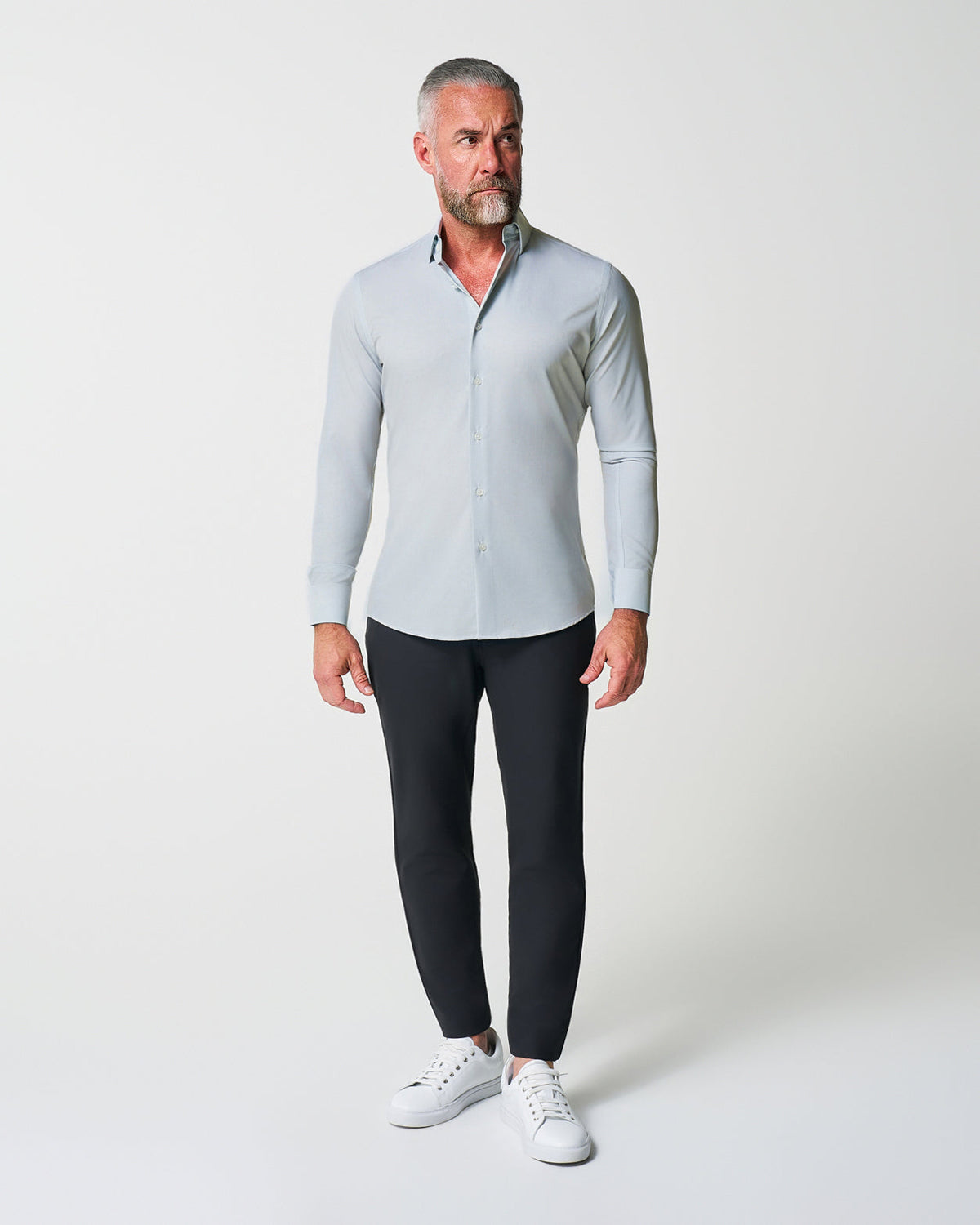 State & Liberty - "The Robby" Grey & White Herringbone